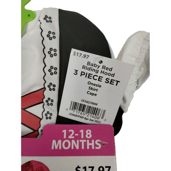 InCharacter Infant Girls 12 to 18 Months Baby Red Riding Hood Costume 3 Piece Se - Picture 5 of 7